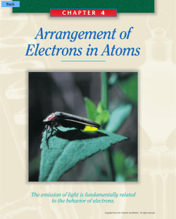 Arrangement of Electrons in Atoms