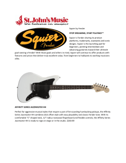 Squier by Fender STOP DREAMING, START PLAYING!&trade; Squier is