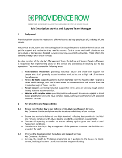 Job Description - Providence Row