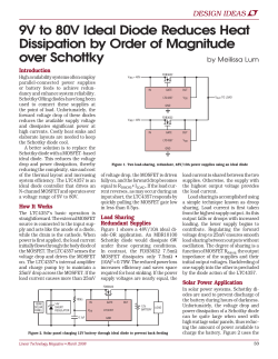 9V to 80V Ideal Diode Reduces Heat Dissipation by Order of