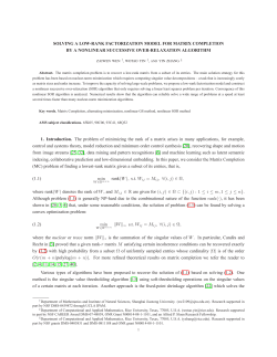 Solving A Low-Rank Factorization Model for Matrix Completion by A
