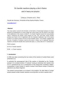 On transfer reactions playing a role in fission and in
