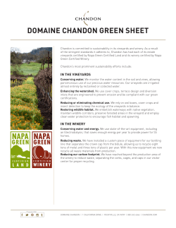 DOMAINE CHANDON GREEN SHEET