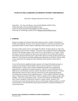 plants in the classroom can improve student performance