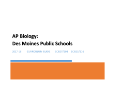 AP Biology: Des Moines Public Schools