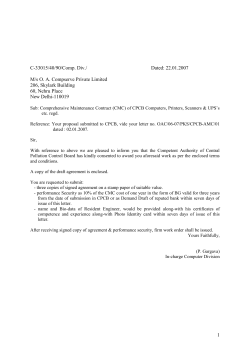 agreement - Central Pollution Control Board