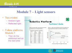Module 7 &ndash; Light sensors - Ohio 4
