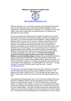 I am now involved in running Melbourn Dynamos FC (www