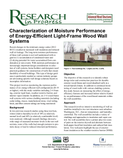 Characterization of Moisture Performance of Energy