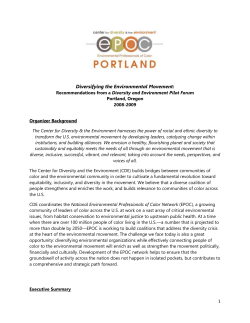 Diversifying the Environmental Movement