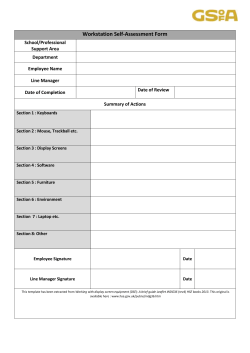 GSA Workstation Self Assessment Form
