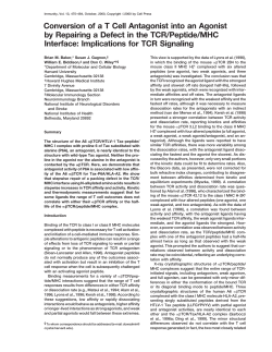 Conversion of a T Cell Antagonist into an Agonist by Repairing a