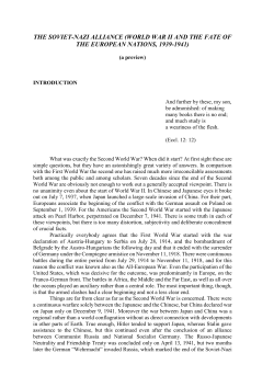 the soviet-nazi alliance