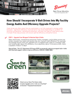 How Should I Incorporate V-Belt Drives Into My Facility Energy