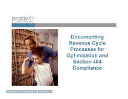 Documenting Revenue Cycle Processes for Optimization and