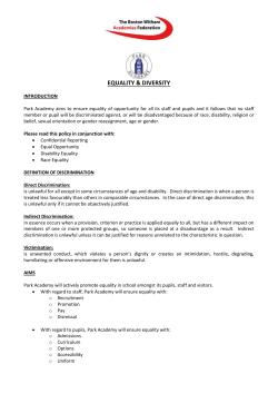 Equality and Diversity