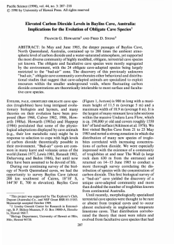Elevated Carbon Dioxide Levels in Bayliss Cave