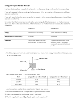 Energy Changes Mastery Booklet