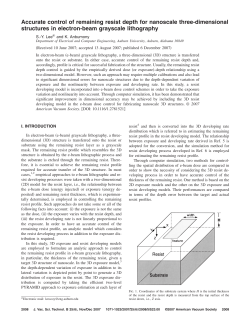 Accurate control of remaining resist depth for