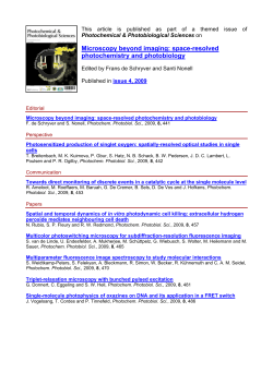 Microscopy beyond imaging: space-resolved photochemistry and