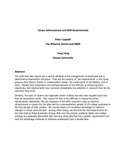 Career Advancement and Skill Requirements