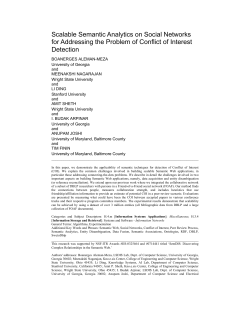 Scalable Semantic Analytics on Social Networks for Addressing the