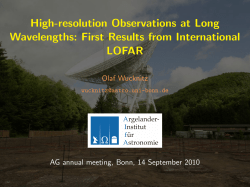High-resolution Observations at Long Wavelengths: First Results
