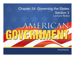 Chapter 24: Governing the States Section 3