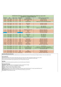 BBC TEAM TIME OVERS PITCH OPPOSITION Coach Allocation