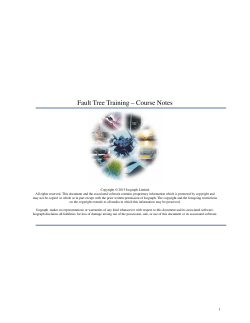 Fault Tree Training &ndash; Course Notes
