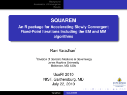 SQUAREM - The R Project for Statistical Computing