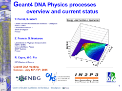 Physics processes: overview and current status