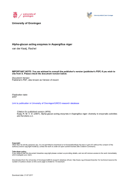 University of Groningen Alpha-glucan acting enzymes in