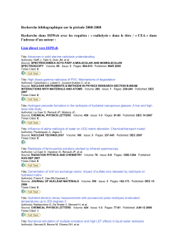 Recherche bibliographique sur la période 2000-2008 - Iramis
