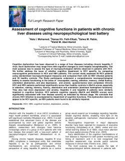 Assessment of cognitive functions in patients with chronic liver