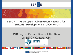 presentation on ESPON