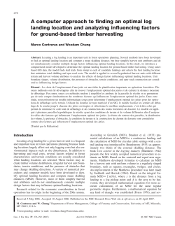 A computer approach to finding an optimal log landing location and