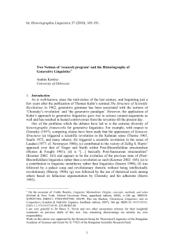 1 In: Historiographia Linguistica 37 (2010), 165
