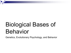Introduction, Genetics, Evolutionary Psychology
