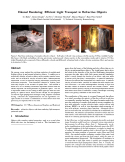 Eikonal Rendering: Efficient Light Transport in Refractive Objects