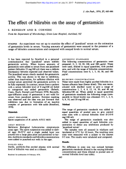 The effect of bilirubin on the assay of gentamicin
