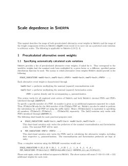 Scale depedence in Sherpa