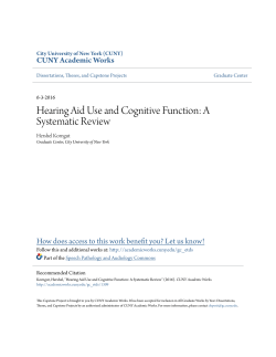 Hearing Aid Use and Cognitive Function