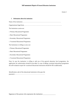 Signature of the person who represents the institution