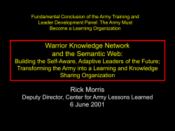Center for Army Lessons Learned