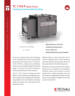 TC 1750 P Static Punch Continuous Tractor Hole Punching