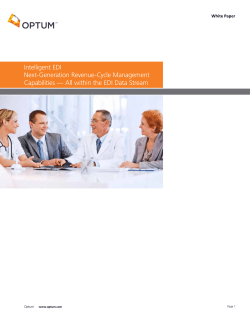 Intelligent EDI Next-Generation Revenue-Cycle