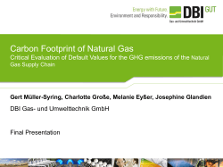Carbon Footprint of Natural Gas - DBI Gas