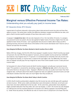 Marginal versus Effective Personal Income Tax