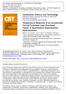 Temperature Response of an Acoustically Forced Turbulent Lean
